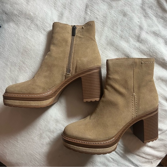 Steve Madden Shoes Steve Madden Booties Shaniya Sand Suede Poshmark